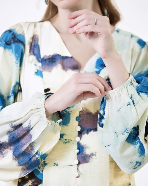 SIXDO G-Blue Woven Loose Dress